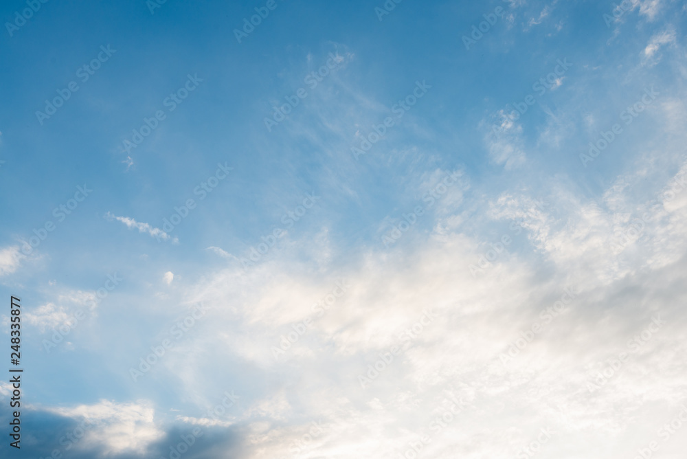 Light clouds in the sky, view from below Light clouds in the sky, view from below