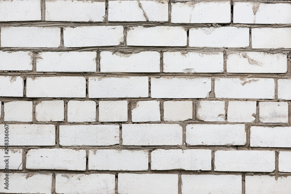 White brick background