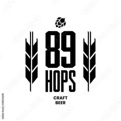 Modern craft beer drink vector logo sign for bar, pub, store, brewhouse or brewery isolated on white background. Premium quality emblem logotype illustration. Brewing fest fashion t-shirt badge design
