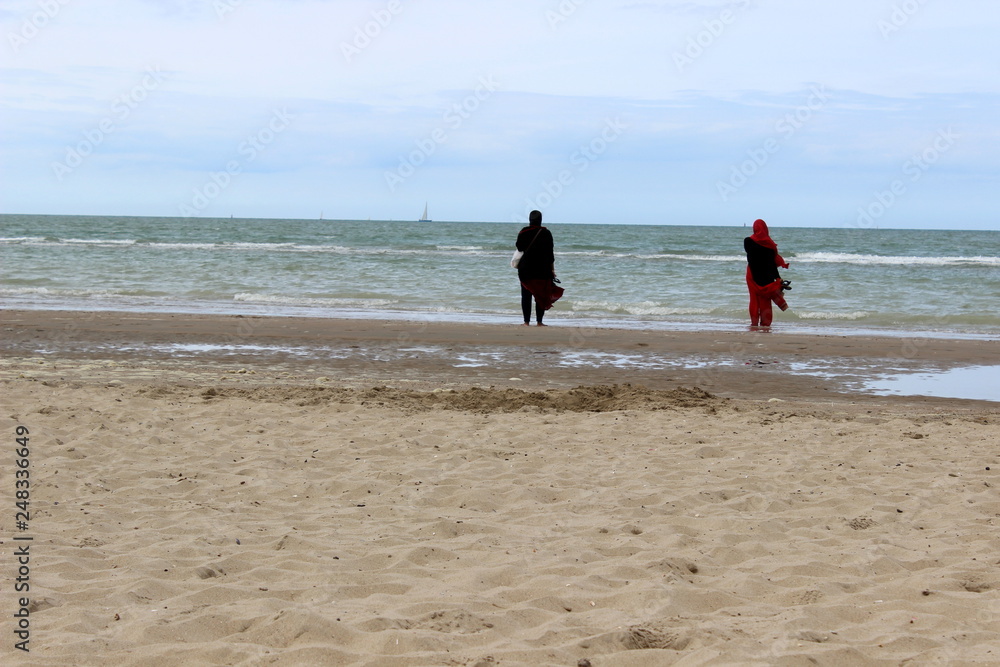 Migranten am Strand