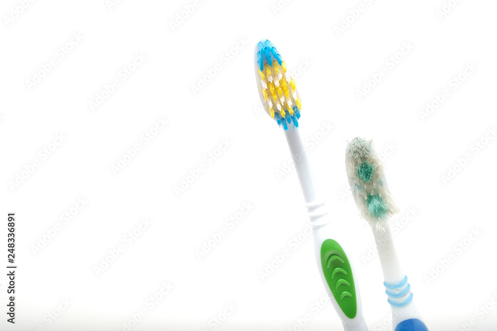 Old toothbrush And new toothbrush Old toothbrush And new toothbrush