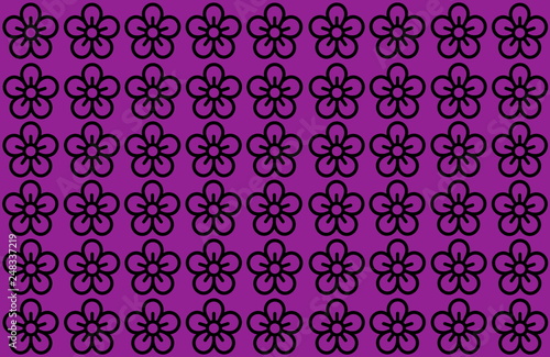 Flower Pattern with Purple Background. Petals Design spread over clear background. Use Articles, Printing, Illustration, background, website, businesses, presentations, Product Promotions.