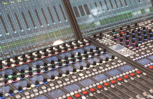Remote control console for vision mixer video processor