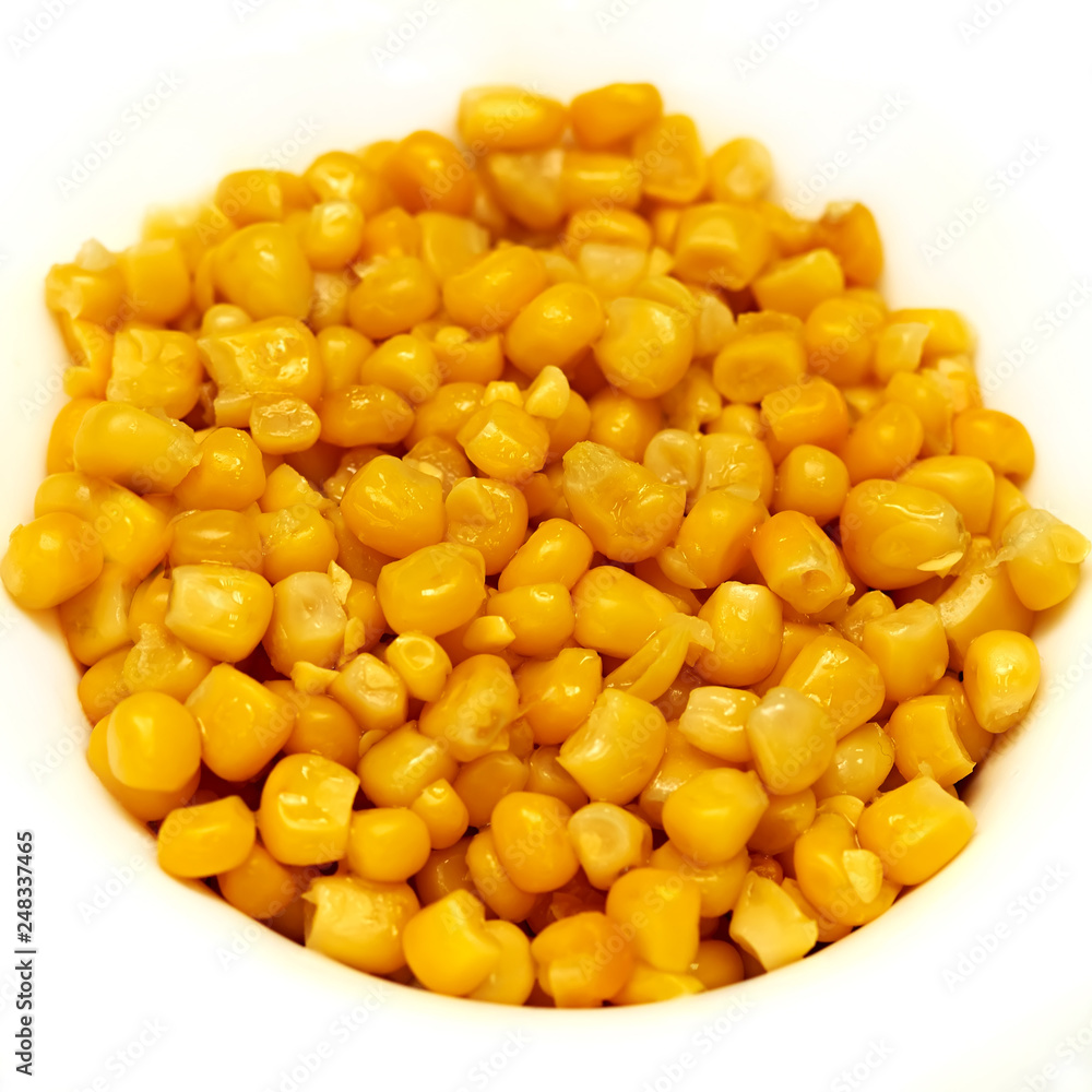 sweet canned corn slices on white ingredient sweet canned corn slices on white ingredient