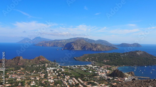 View from the top of Vulcano island, Aeolian Islands