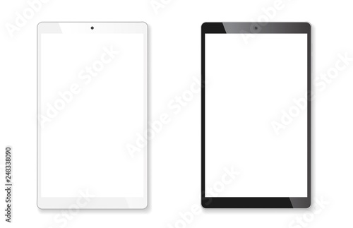 Realistic tablet mockup set