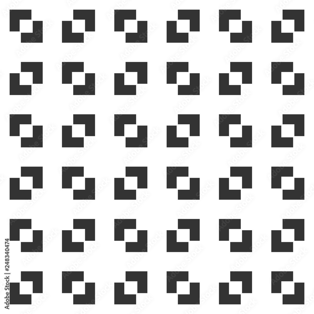 Seamless geometric pattern. Monochrome graphic repeating design. Modern minimalist stylish ornament. Vector Seamless geometric pattern. Monochrome graphic repeating design. Modern minimalist stylish ornament. Vector