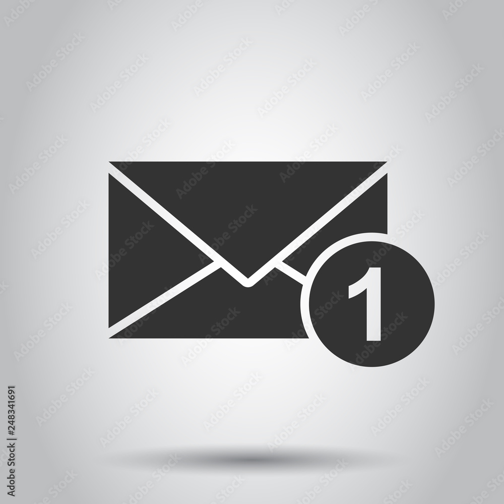 Mail envelope icon in flat style. Email message vector illustration on white background. Mailbox e-mail business concept. Mail envelope icon in flat style. Email message vector illustration on white background. Mailbox e-mail business concept.