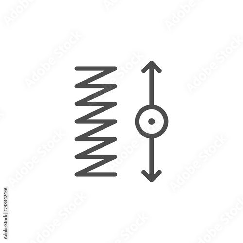 Spring tension line icon