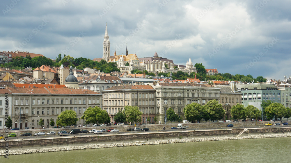 Panoramic cityscape and the Danube river in Budapest, Hungary