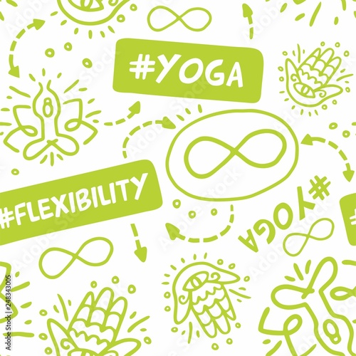 Yoga green pattern graphics