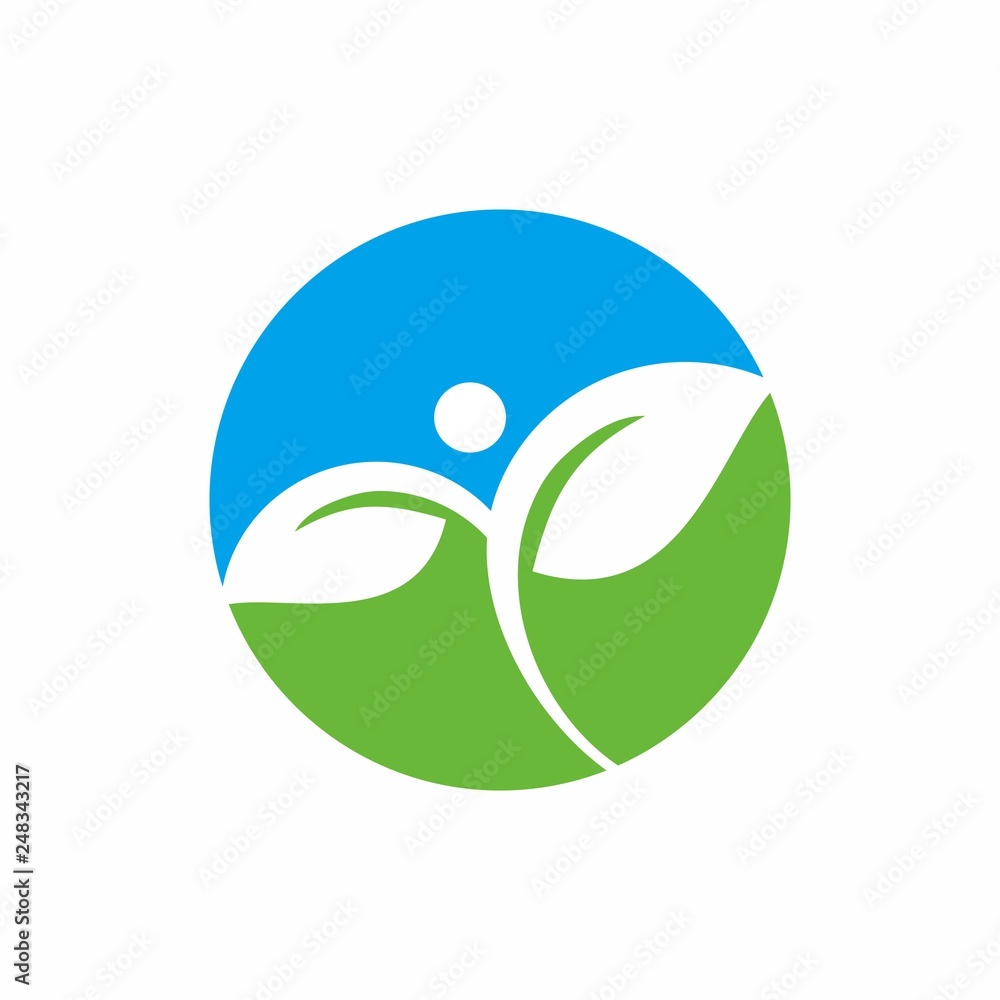 Obraz premium Leaf, tree, water drop logo design template vector illustration