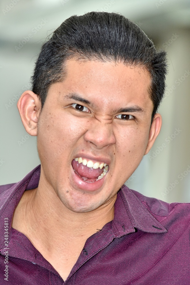 Young Minority Male And Anger