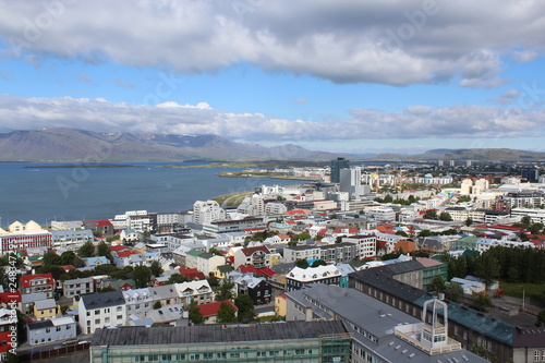 Reykjavik view from above. Iceland.