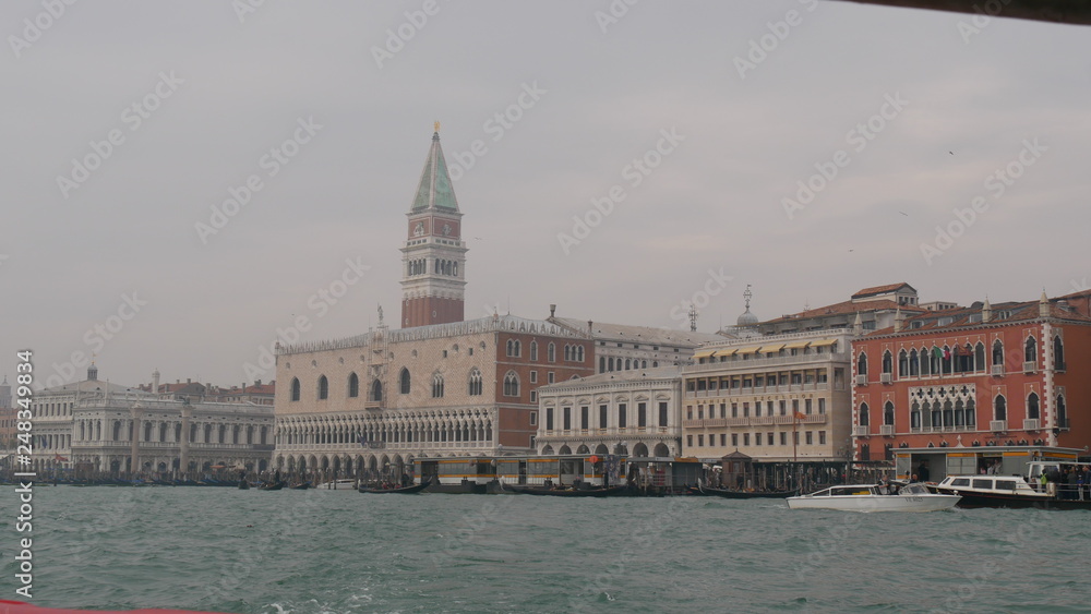 Venice from the boat, palazzo Ducale, Piazza San Marco.