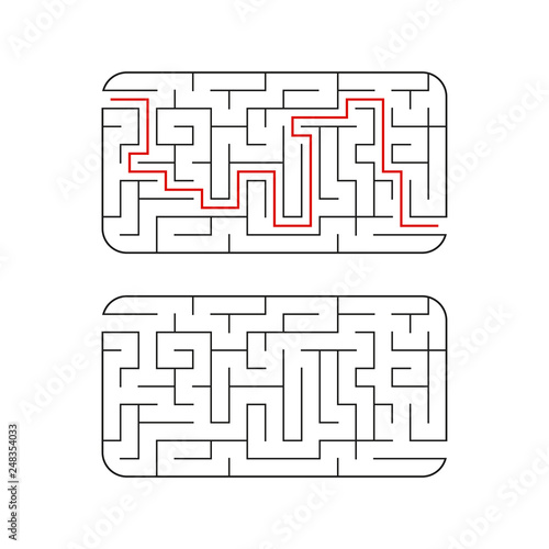 Abstact labyrinth. Game for kids. Puzzle for children. Maze conundrum. Vector illustration