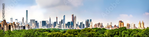 Amazing panorama view of New York city skyline and Central Park