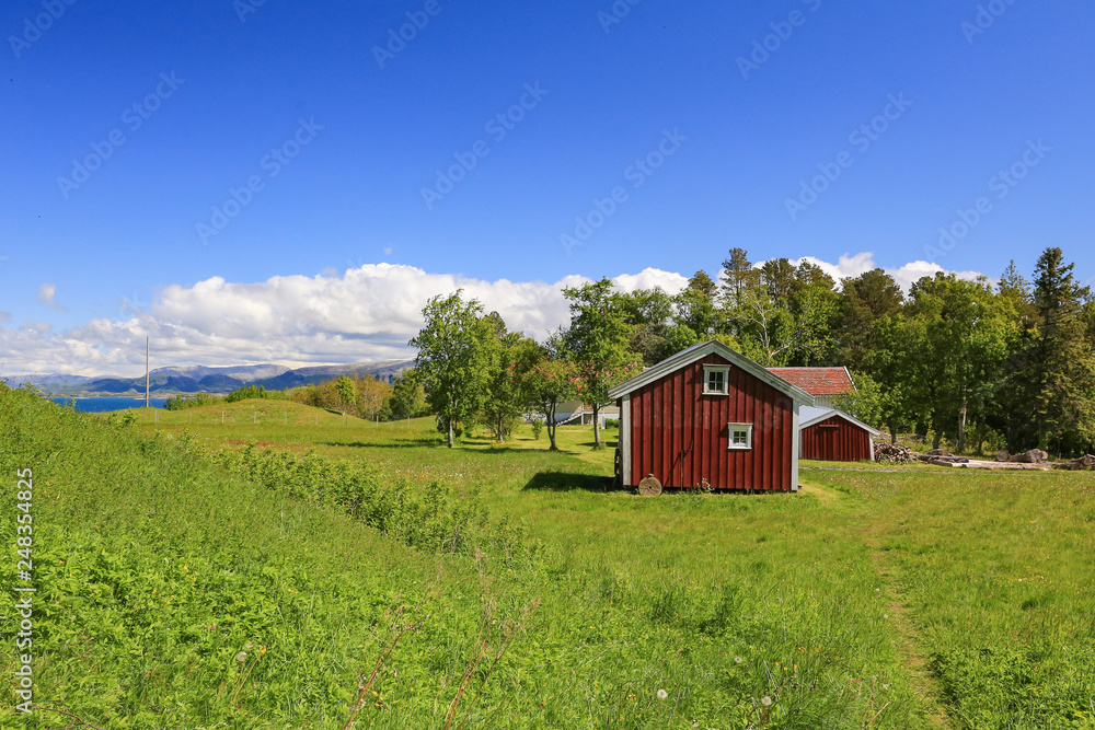Old farm on Sør Kvaløya in Sømna municipality, Nordland County
