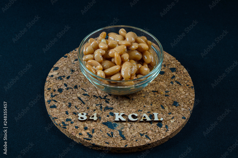 calorie foods white beans 81 kcal 100 grams diet Stock Photo Adobe Stock