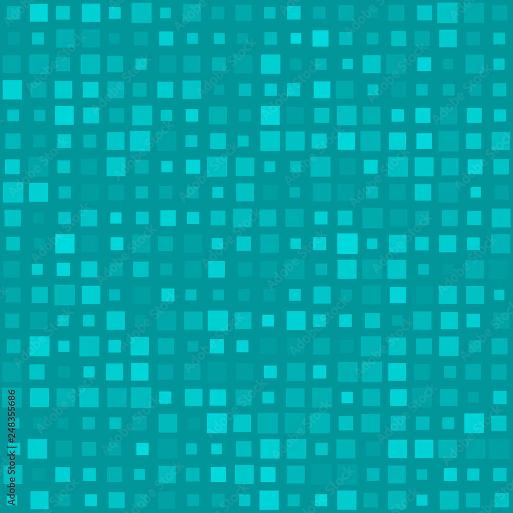 Abstract seamless pattern of small squares in various sizes or pixels in light blue colors Abstract seamless pattern of small squares in various sizes or pixels in light blue colors