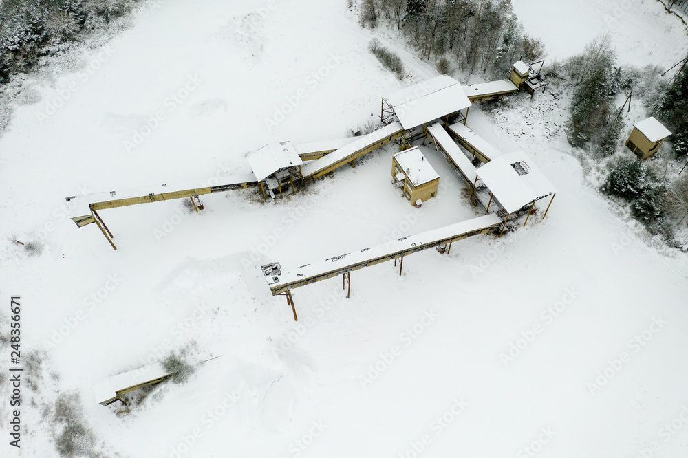 Aerial view of quarry Aerial view of quarry