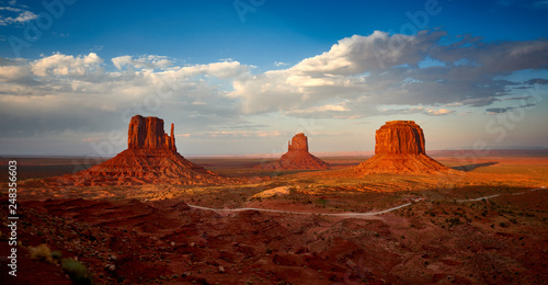 Monument Valley Utah USA at sunset