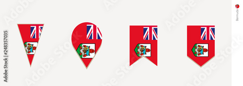 Bermuda flag in vertical design, vector illustration