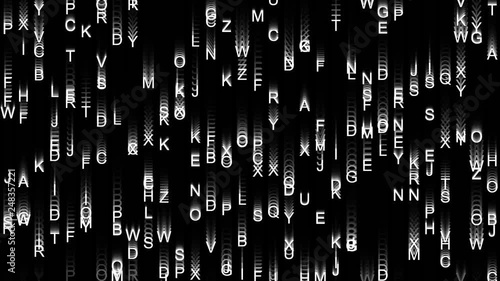 Motion background with streams of letters - matrix effect.MoMotion background with streams of letters - matrix effect.tion background with streams of letters - matrix effect.