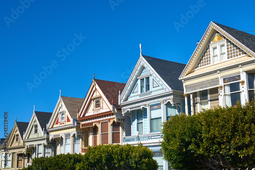 Close up of the San Fransisco Seven Sister houses 