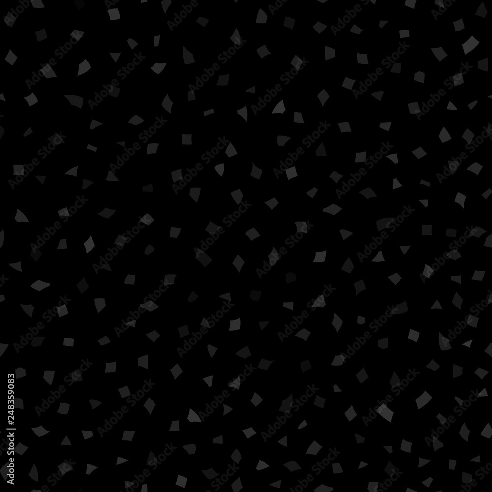 Abstract seamless pattern of small pieces of paper or splinters of ceramics of different sizes in black and gray colors Abstract seamless pattern of small pieces of paper or splinters of ceramics of different sizes in black and gray colors