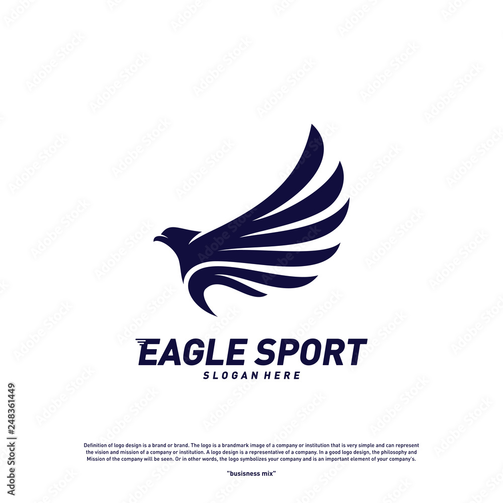 Fototapeta premium Eagle logo design vector. Birds logo concept vector template