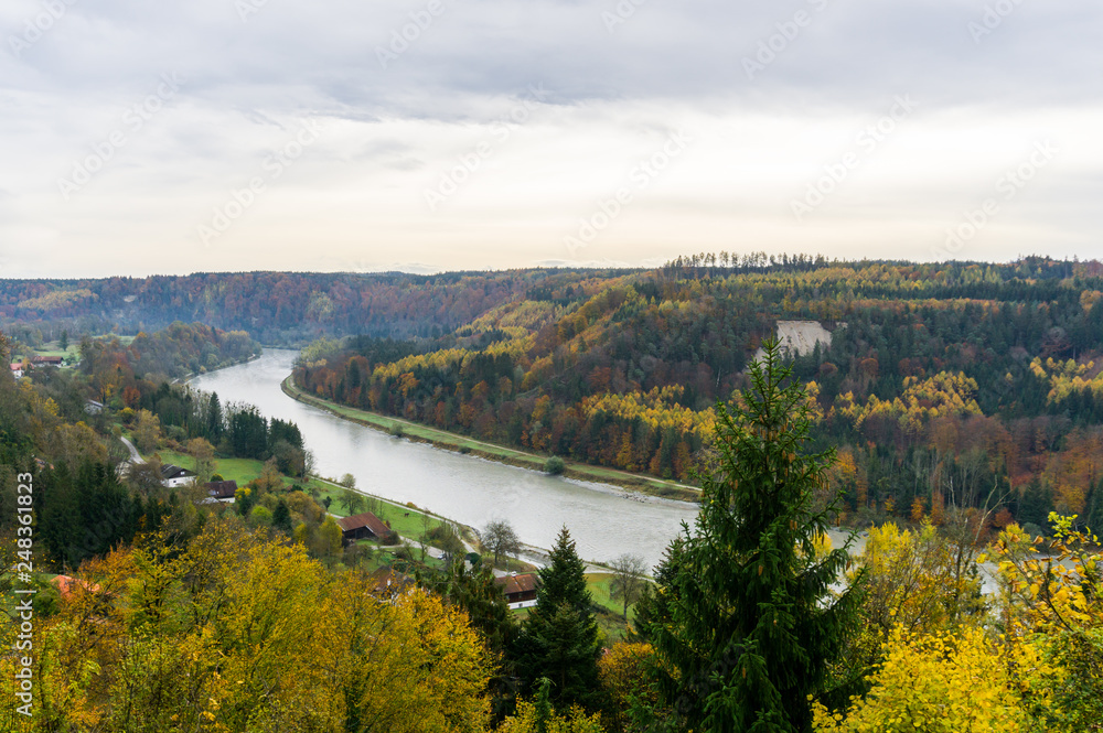 The river Salzach forms the German - Austrian border