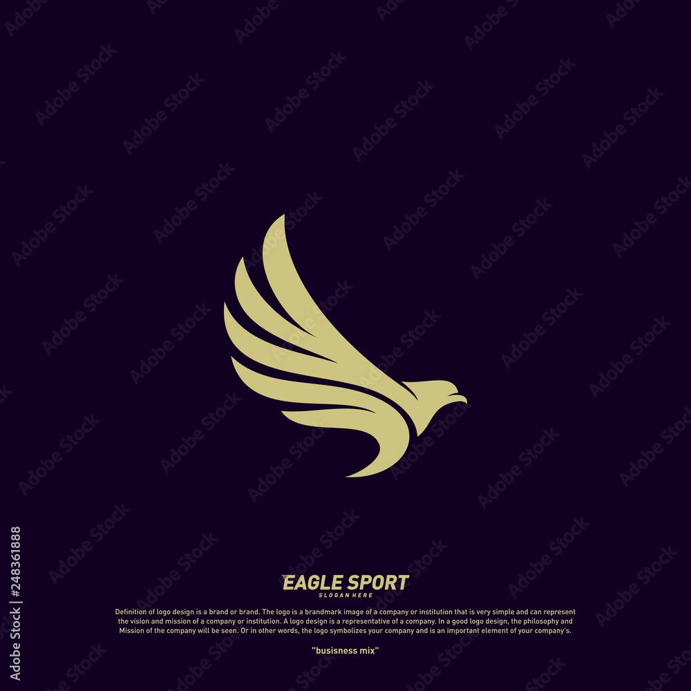 Obraz premium Eagle logo design vector. Birds logo concept vector template