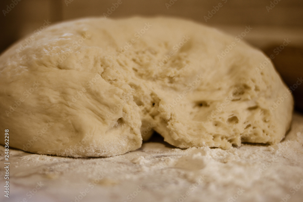 Freshly mixed dough. Healthy lifestyle. Freshly mixed dough. Healthy lifestyle.
