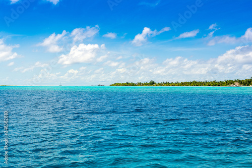 Fototapeta Naklejka Na Ścianę i Meble -  Beautiful landscape of green island in Indian Ocean