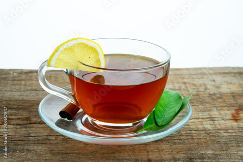 tea with lemon sliced