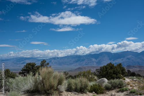 View of the Panamint Mountains fron the high desert area of Lone Pine California © MelissaMN