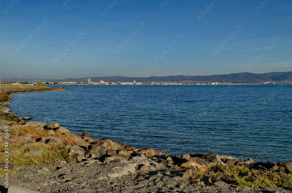 Landscape of Black sea coast  by Nessebar Bulgaria