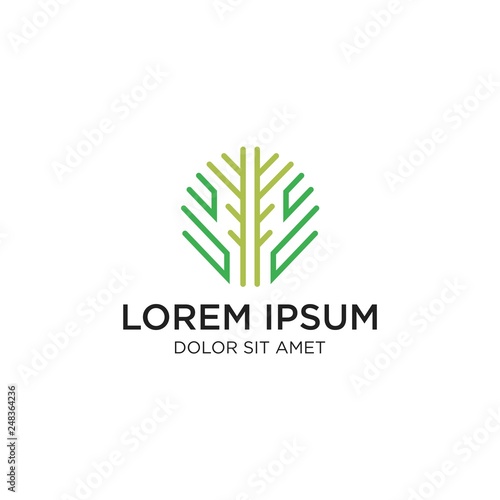 tree digital idea vector logo icon