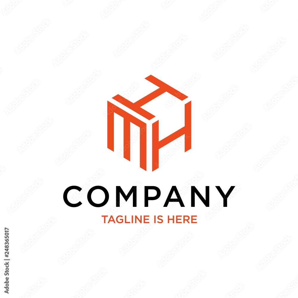 hexagonal letter hmh business vector logo design hexagonal letter hmh business vector logo design