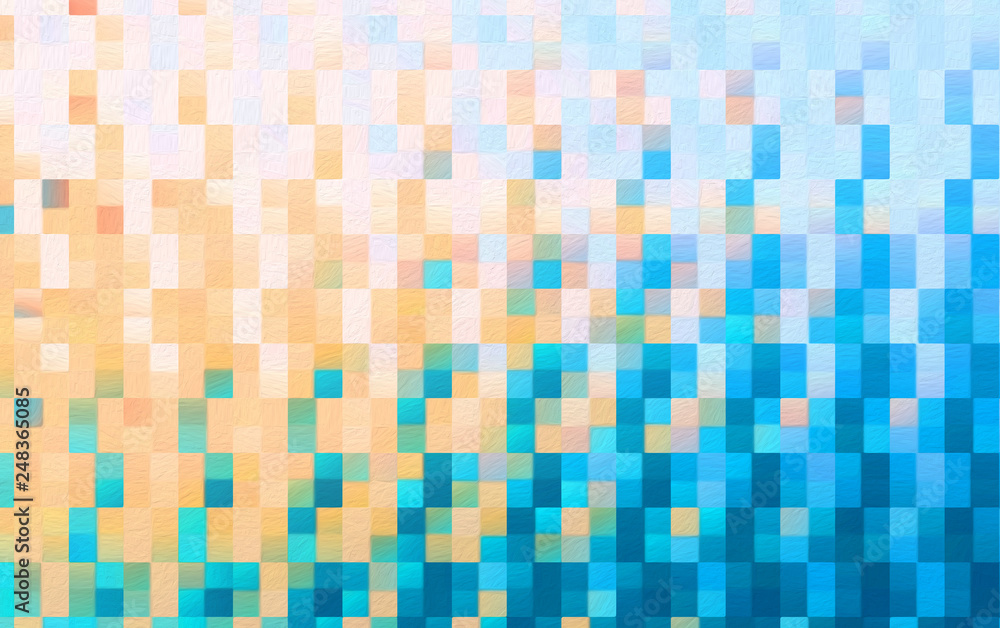 Fototapeta premium Abstract square blocks shapes gradient pattern background