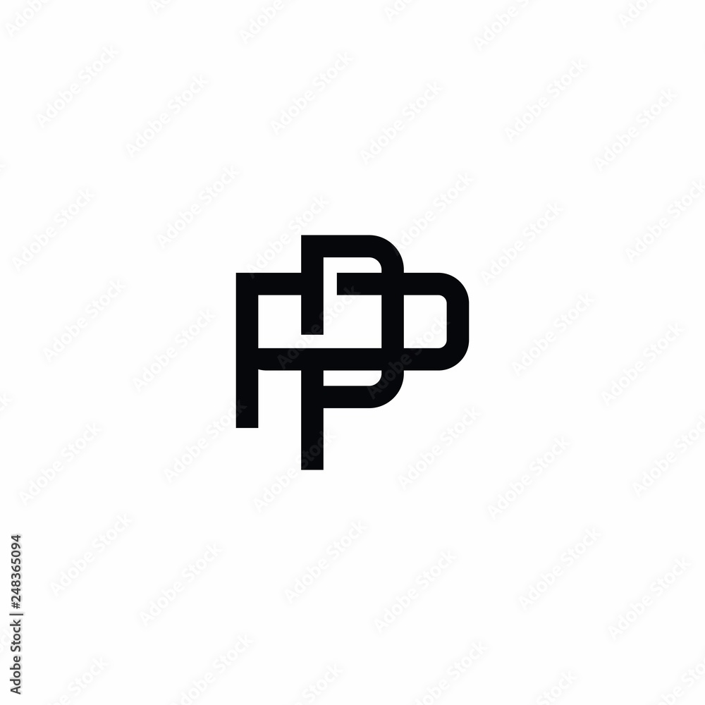 Monogram initial letter PP logo design Monogram initial letter PP logo design