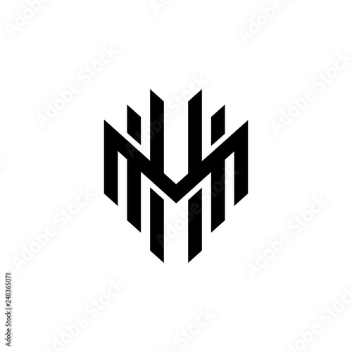letter mh or hm futuristic logo design inspiration