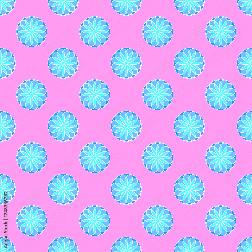 Floral pattern on the pink background Floral pattern on the pink background