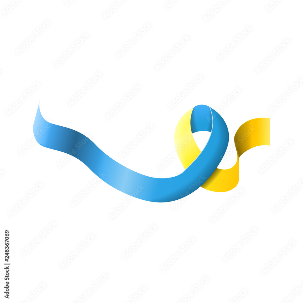 World down syndrome day long ribbon icon World down syndrome day long ribbon icon