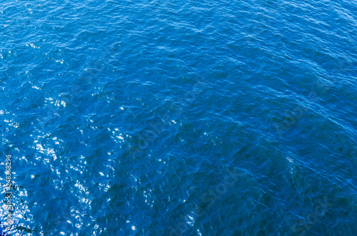 blue sea background. top view.