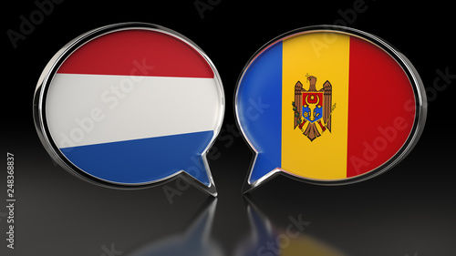 Netherlands and Moldova flags with Speech Bubbles. 3D illustration Free Download Netherlands and Moldova flags with Speech Bubbles. 3D illustration - GFXLoad
