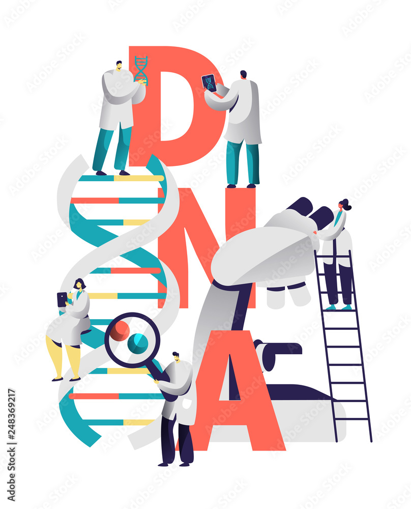 DNA Spiral Medical Equipment Typography Banner DNA Spiral Medical Equipment Typography Banner