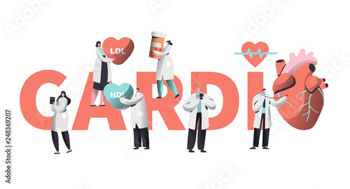 Medical Cardiology Worker Care Heart Health Typography Banner