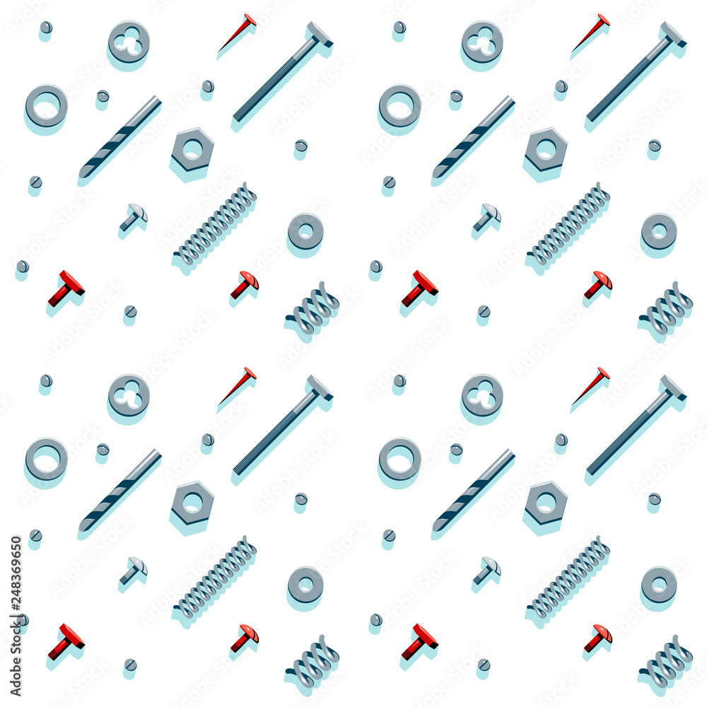 Vector illustration of the contents of a builder toolbox. Household tools arranged in a pattern. Tools of a handyman for business card, master class flyer, banner, web and print designs. Vector illustration of the contents of a builder toolbox. Household tools arranged in a pattern. Tools of a handyman for business card, master class flyer, banner, web and print designs.